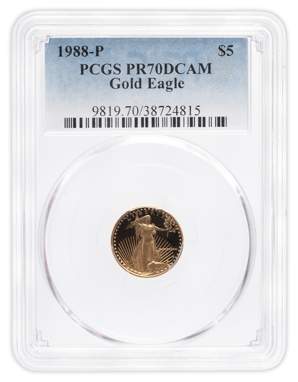 1988-P 1/10 oz Proof Gold Eagle $5 PCGS PR70