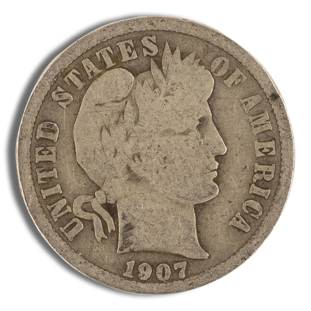 $1 FV 90% Silver Barber Dimes - G-F