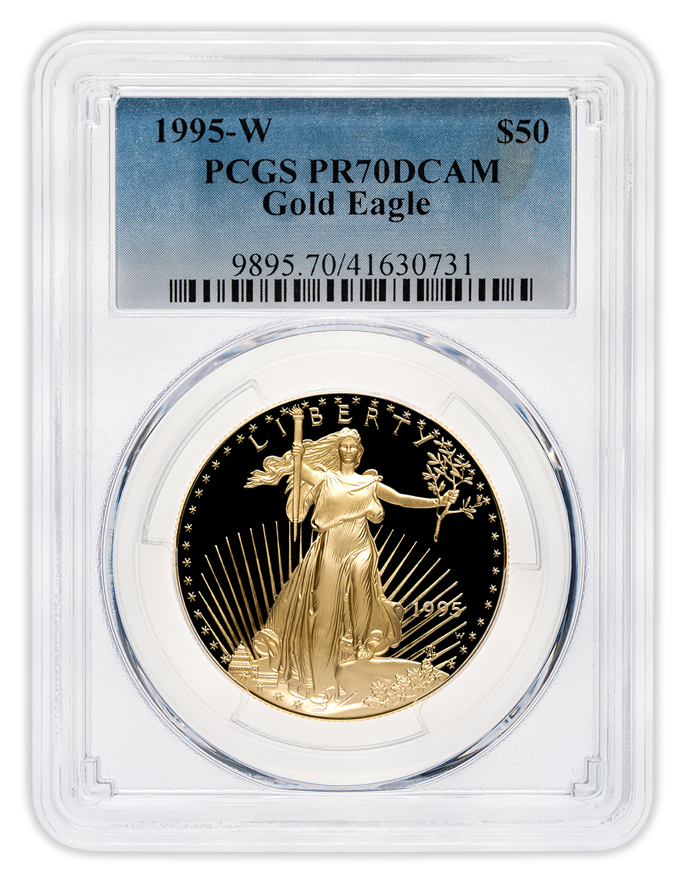 1995-W 1 oz Proof Gold Eagle $50 PCGS PR70
