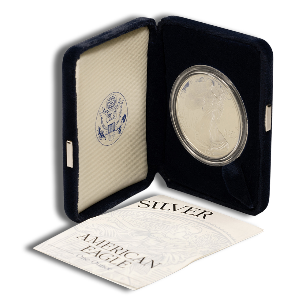 1995-P Proof Silver Eagle with Box & COA