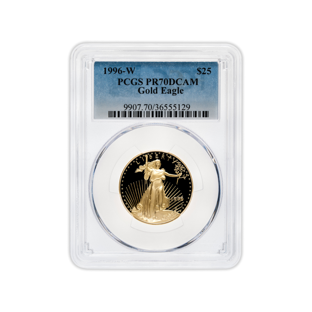 1996-W 1/2 oz Proof Gold Eagle $25 PCGS PR70