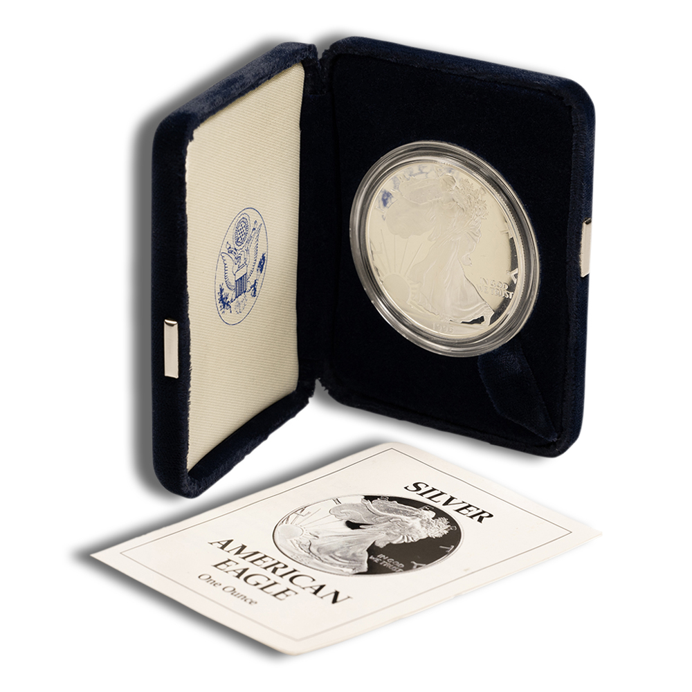 1996-P Proof Silver Eagle with Box & COA