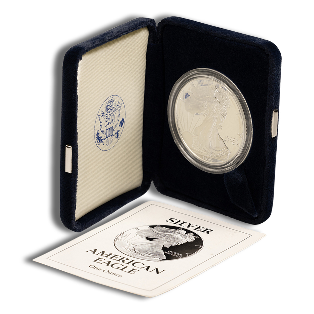 1999-P Proof Silver Eagle with Box & COA
