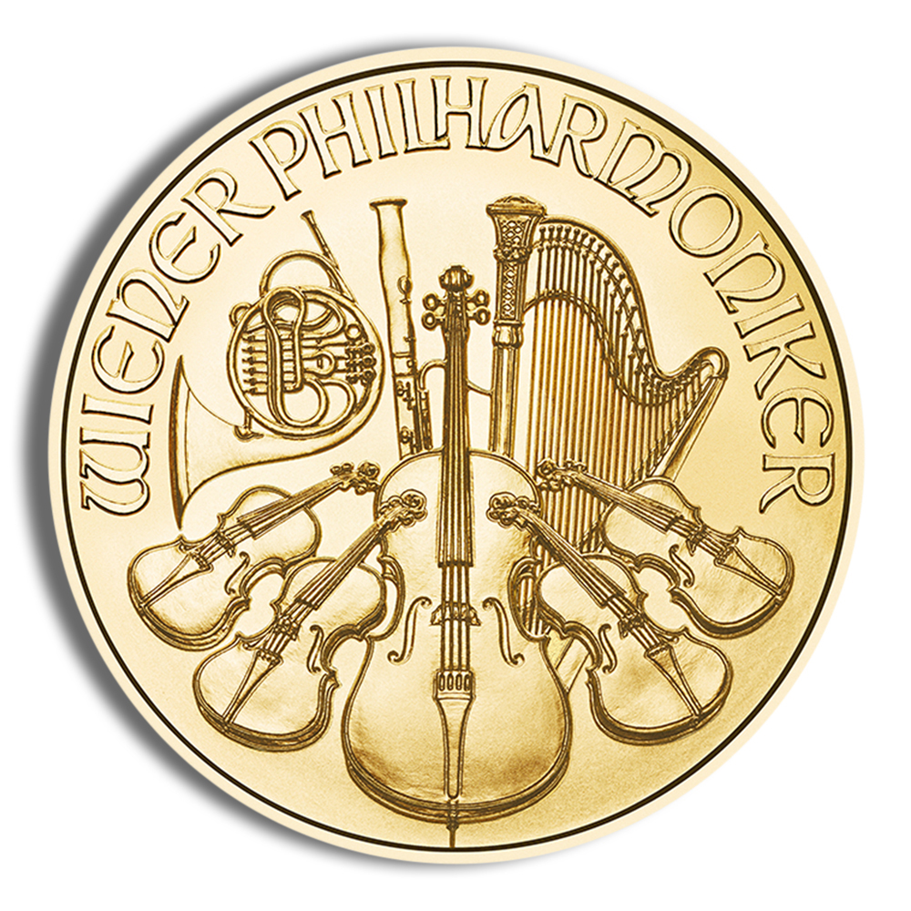 1/4 oz Austrian Philharmonic Gold Coin (Year Varies)