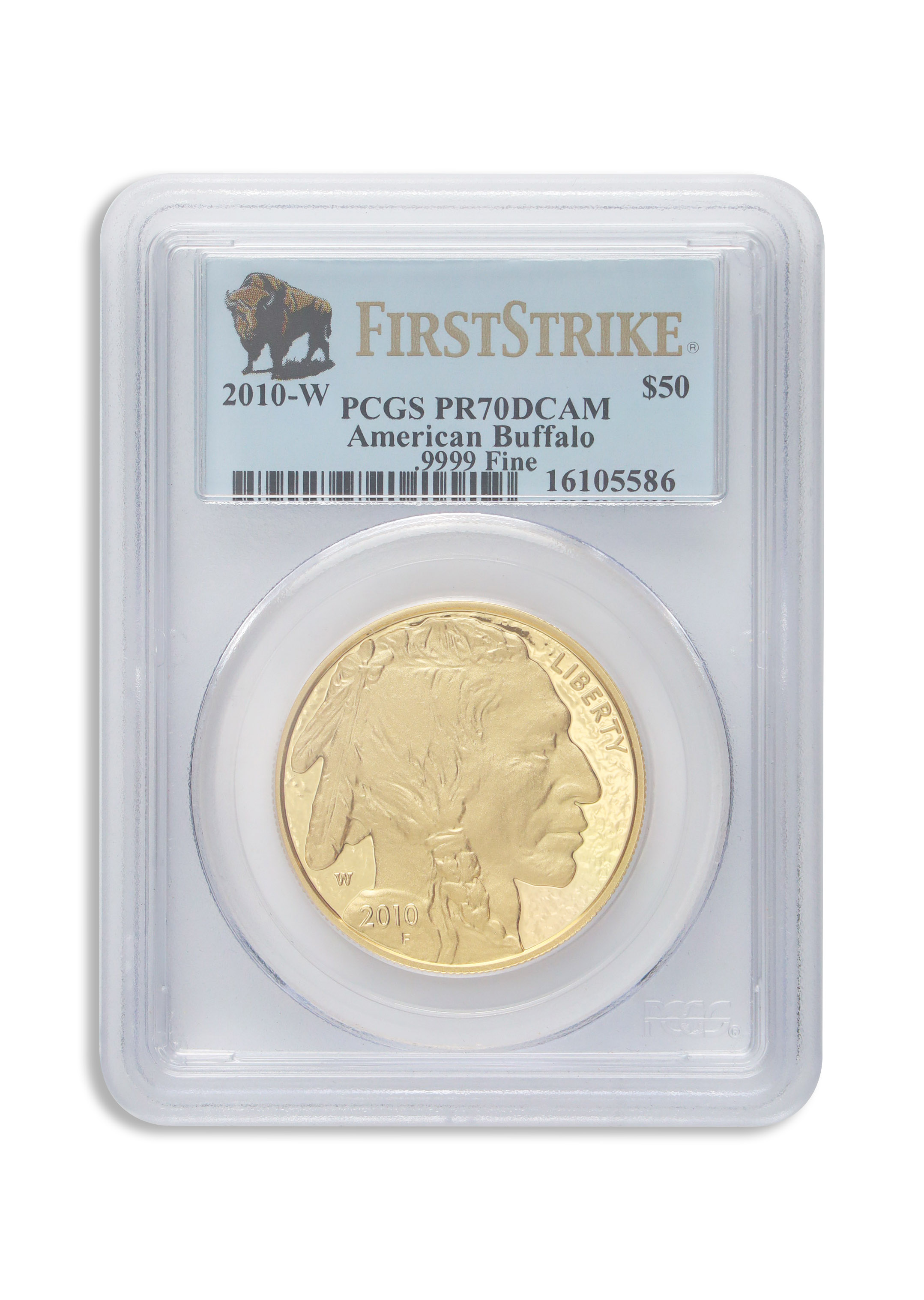 2010-W $50 Proof Gold Buffalo PCGS PR70 First Strike