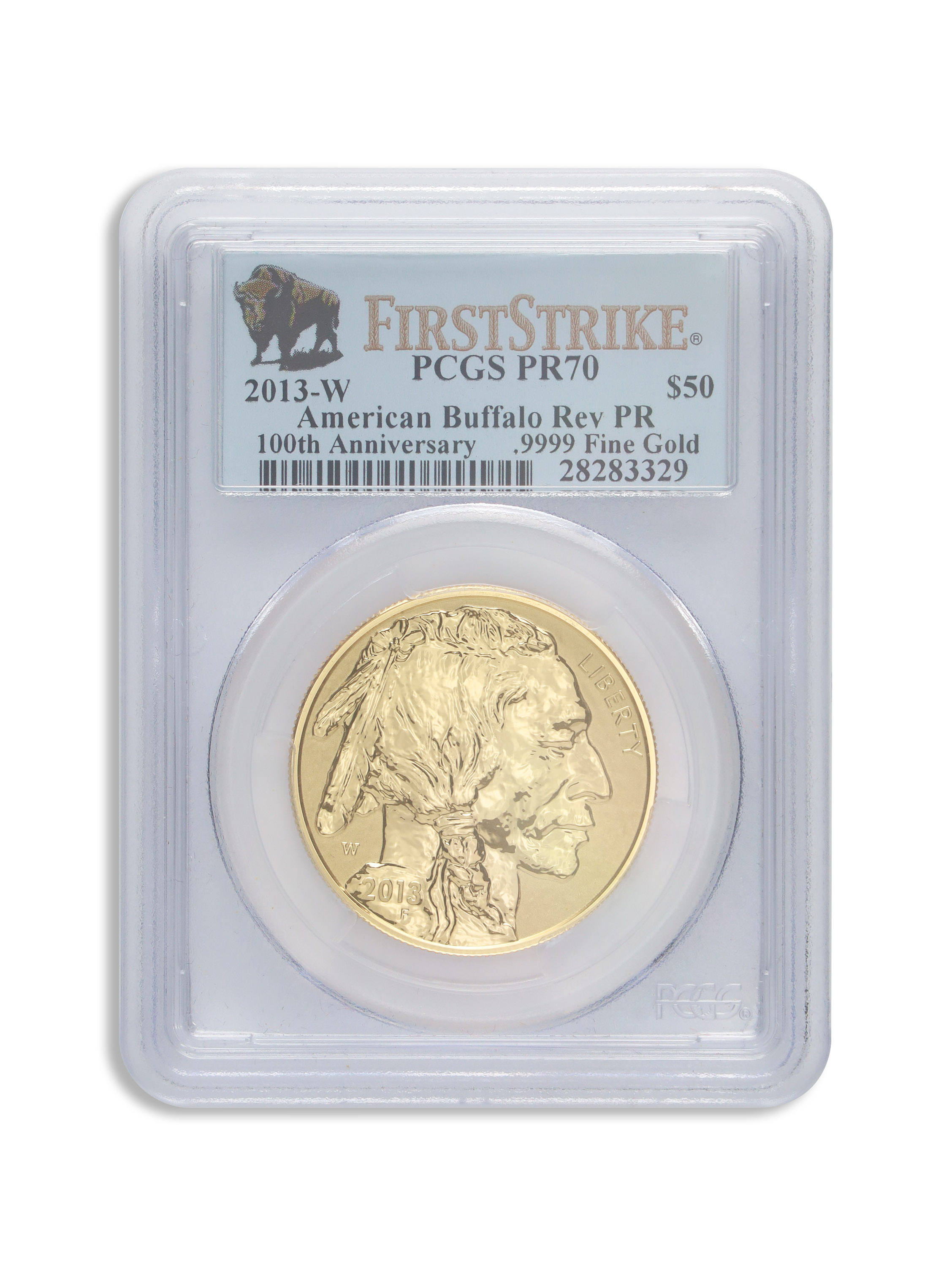 2013-W $50 Reverse Proof Gold Buffalo PCGS PR70 First Strike