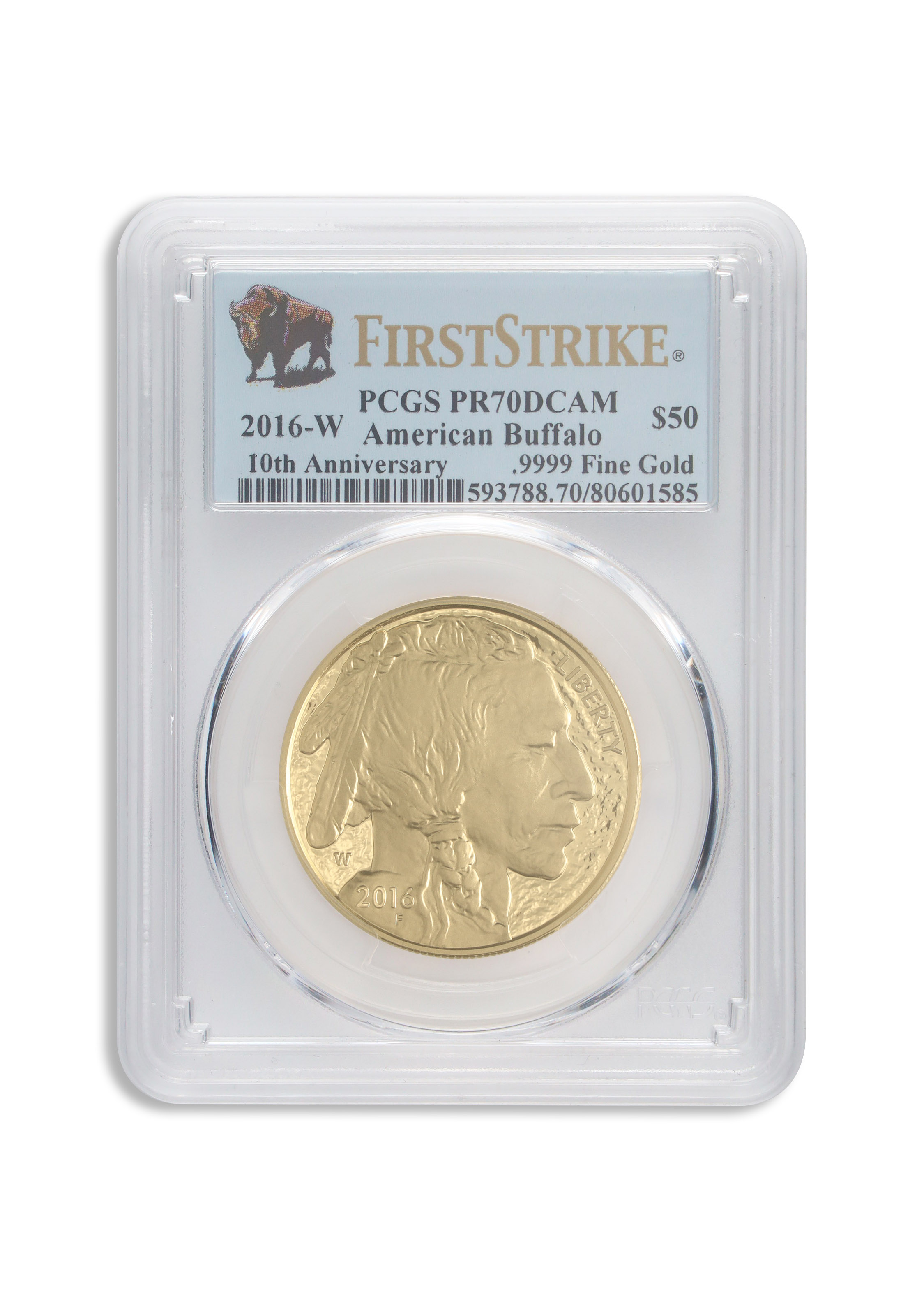 2016-W $50 Proof Gold Buffalo PCGS PR70 First Strike