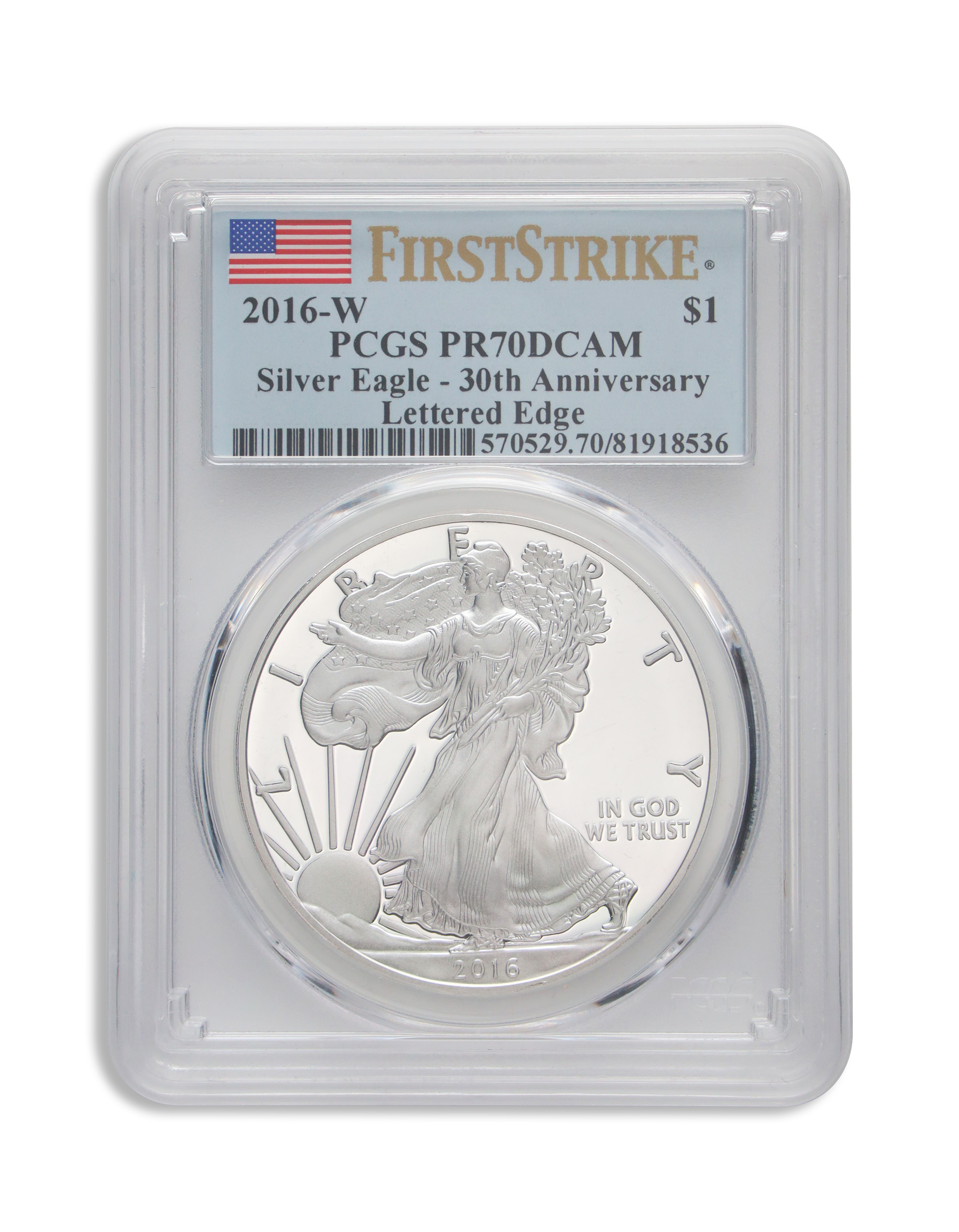 2016-W Proof Silver Eagle PCGS PR70 First Strike