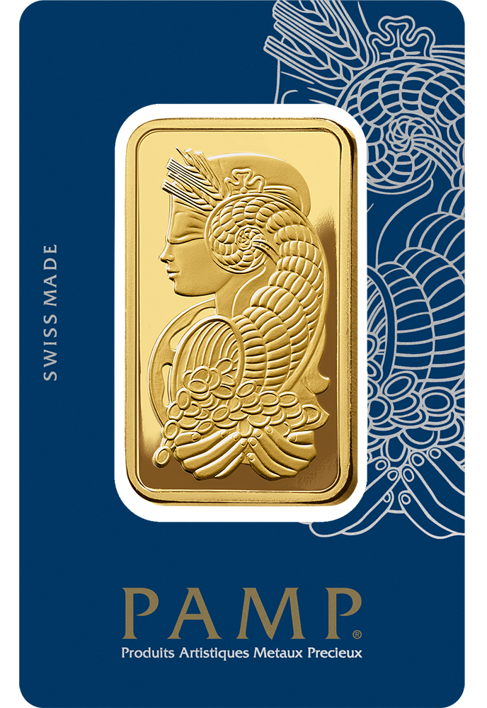 100 gram Gold Bar - PAMP Lady Fortuna (In Assay)