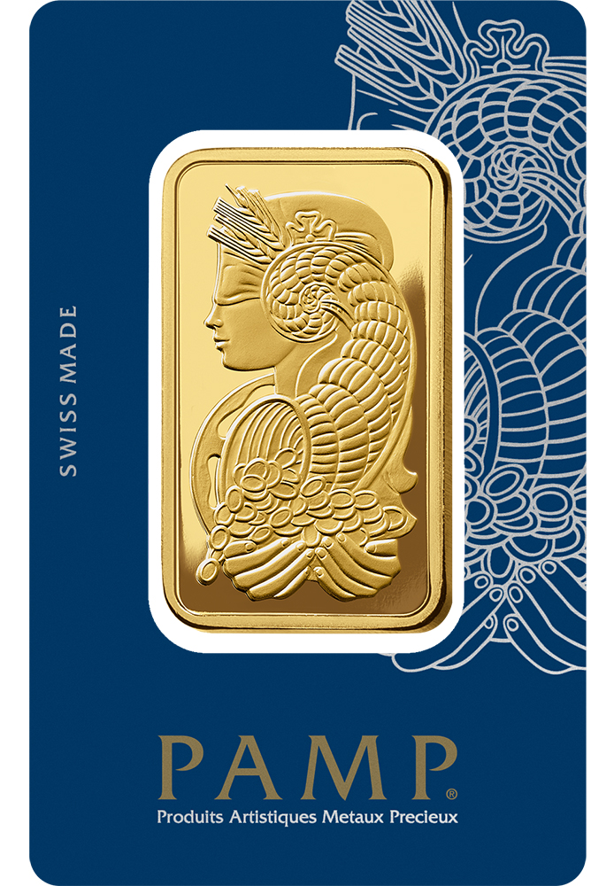 50 gram Gold Bar - PAMP Lady Fortuna (In Assay)