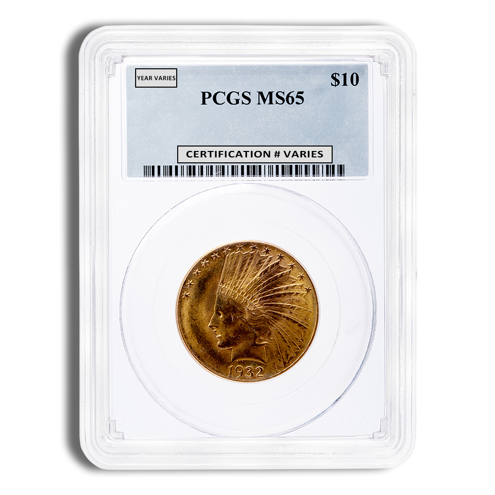 $10 Gold Indian Eagle - PCGS MS65