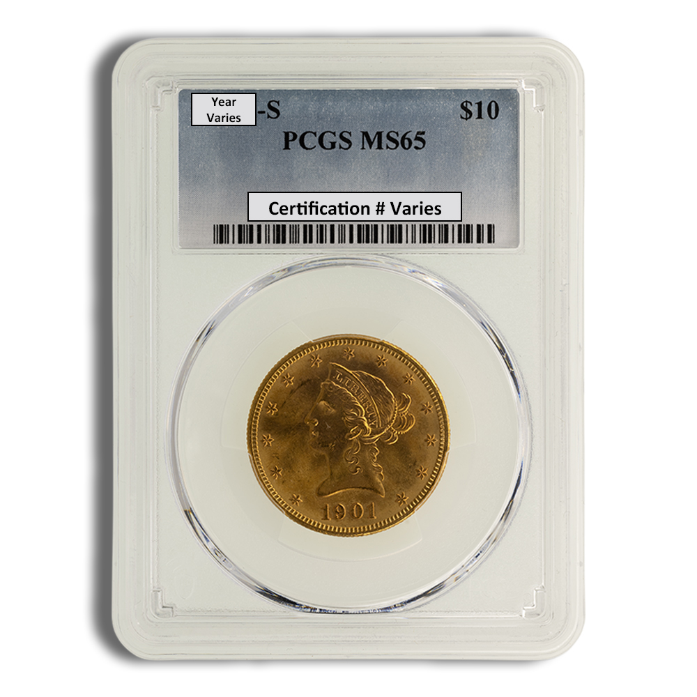 $10 Gold Liberty Eagle - PCGS MS65