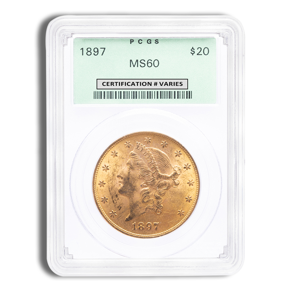 $20 Gold Liberty Double Eagle - PCGS MS60