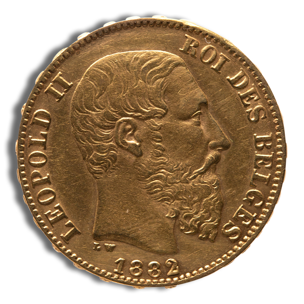 Belgium Gold 20 Francs - Leopold II (1867-1882)