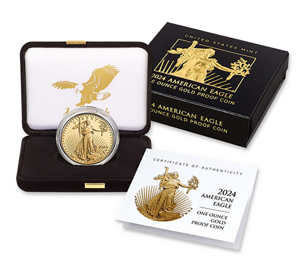 2024-W 1 oz Proof Gold Eagle $50 - Box & COA