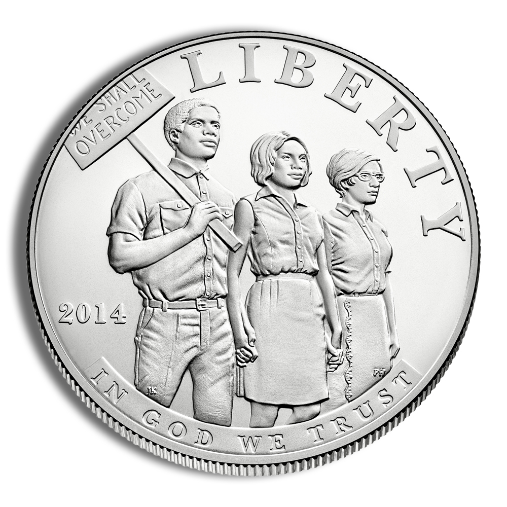 2014-P $1 Civil Rights Act Silver Commem - BU