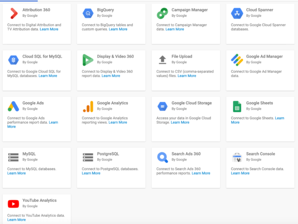 Google Data Studio Data Connectors