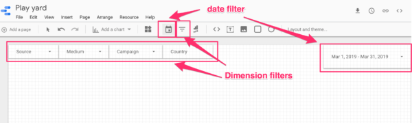 Adding filters to your Google Data Studio