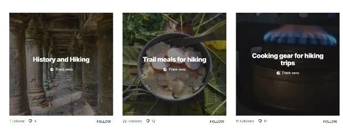 Hiking Content on Google Keen
