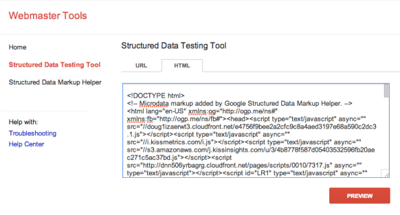 structured data tool for schema 