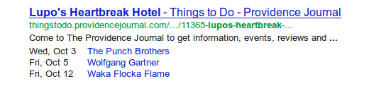 google search result schema for SEO