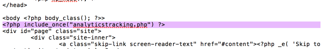 index website install tracking script