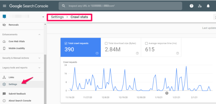 crawl report google search console.