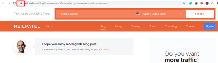 https vs http - example of NeilPatel https https vs http - example of NeilPatel https