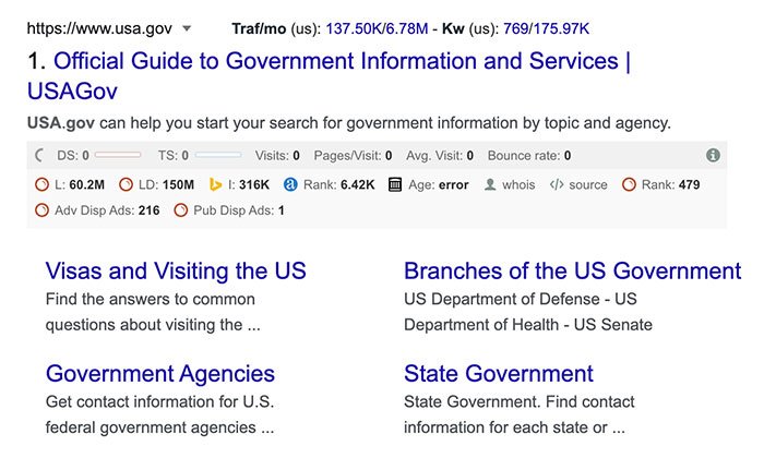 Different Types of Top-level domains - .gov domain example Different Types of Top-level domains - .gov domain example