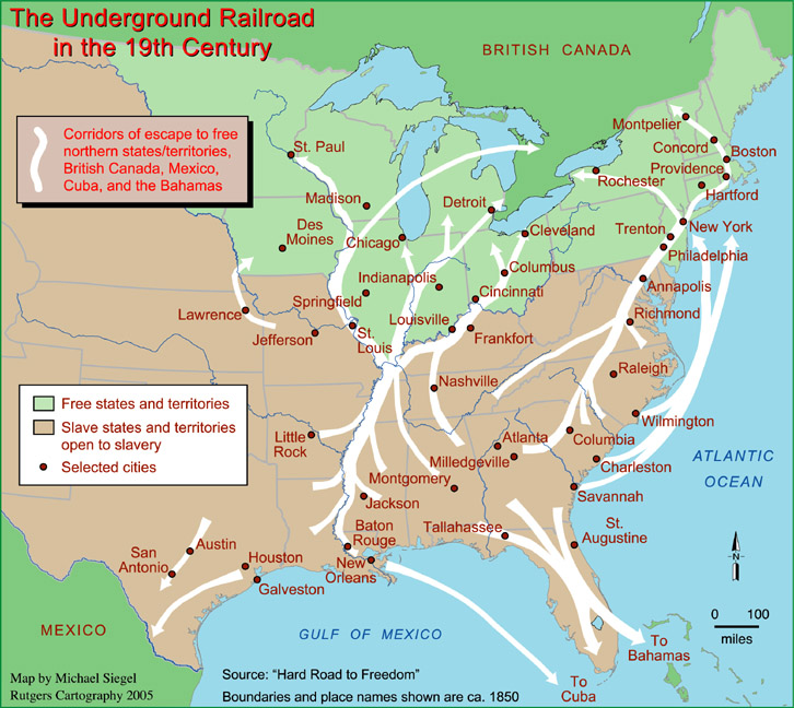 Harriet Tubmans Underground Railroad MAP ACTIVITY 30 Slide PPT With Underground Railroad Map 