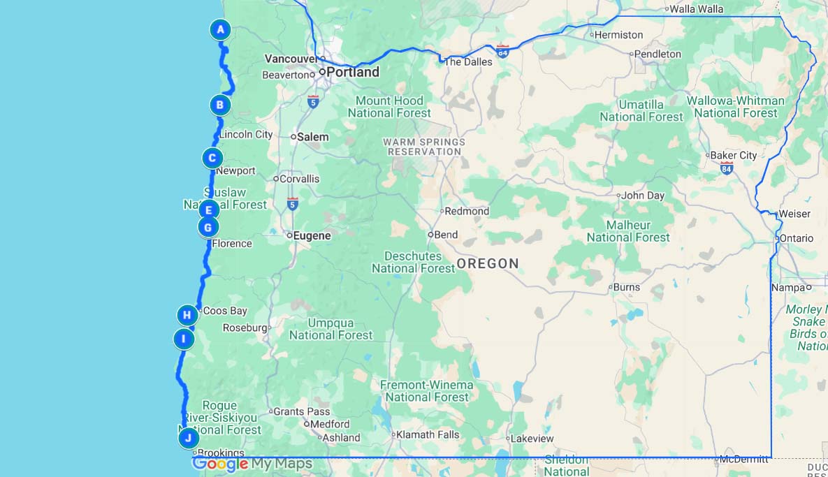 Your Guide To Gold Beach Oregon Beach Road Trip Map 