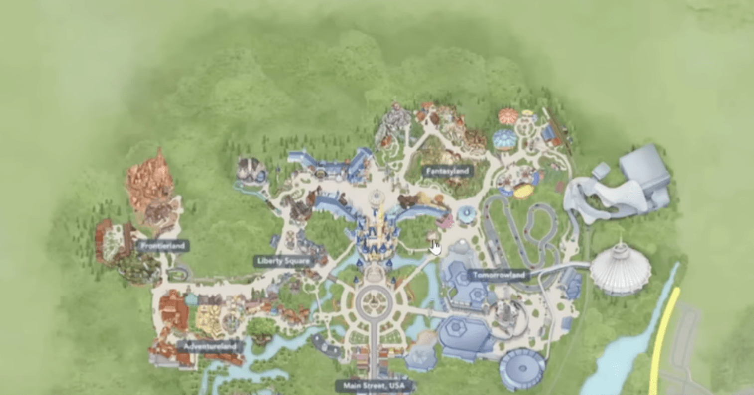 Magic Kingdom Map Walt Disney MK.