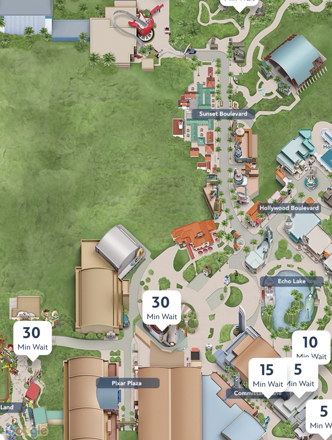 Animation Courtyard Disappears From Hollywood Studios Maps DHS Map Animation Courtyard 