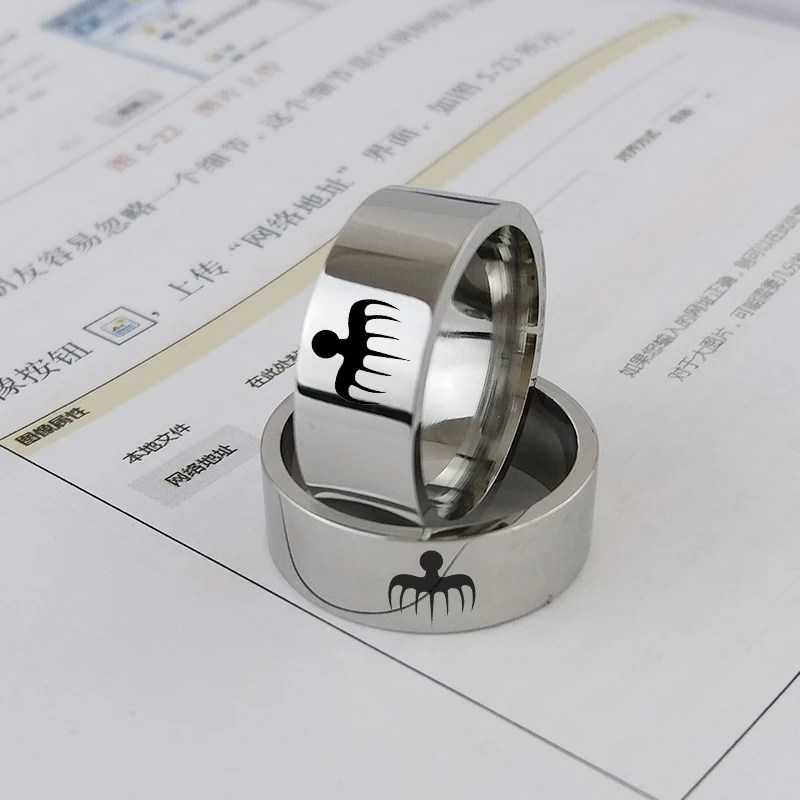 007 James Bond SPECTRE Ring Mens - Stainless Steel Silver, Gold & Black - Unisex