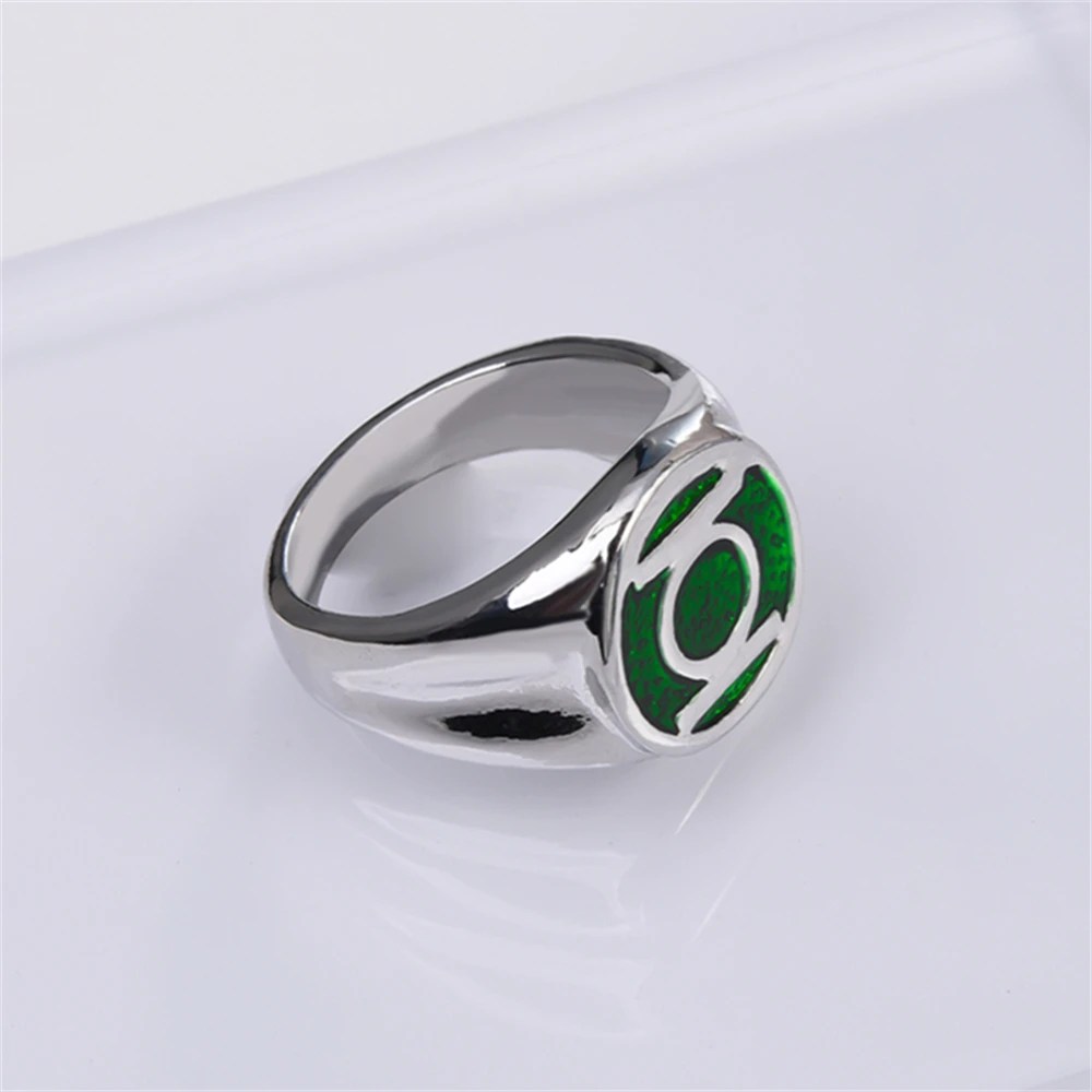 Green Lantern Ring Signet DC Comics - Silver - Unisex