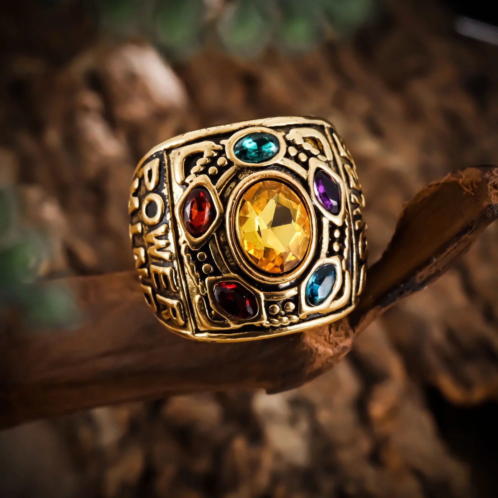 Marvel Thanos Infinity Stone Ring - Gold - Unisex