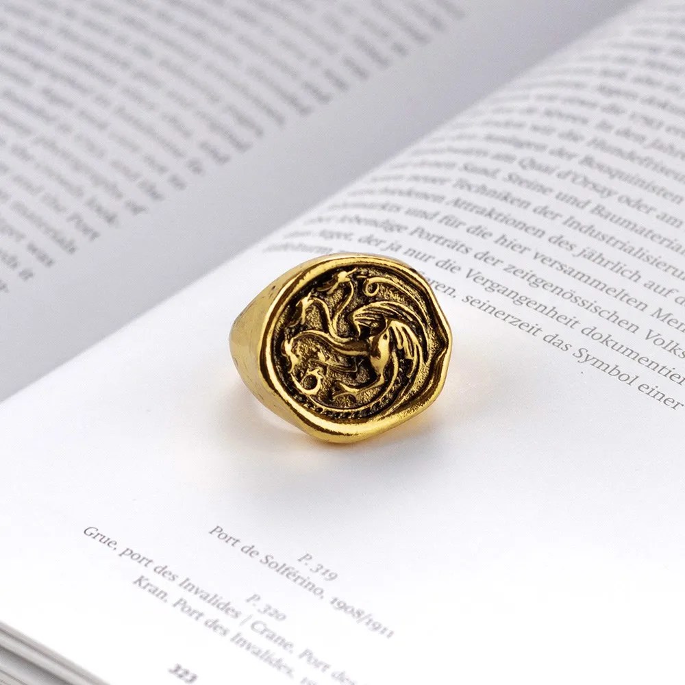 Daenerys Targaryen Game of Thrones Ring House of the Dragon - Gold - Unisex
