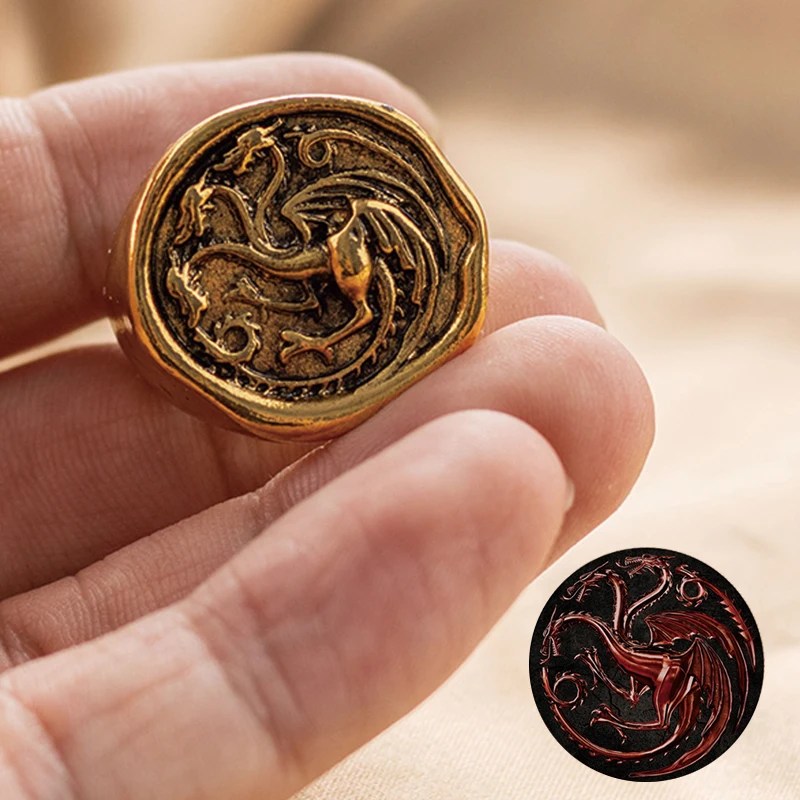 Daenerys Targaryen Game of Thrones Ring House of the Dragon - Gold - Unisex