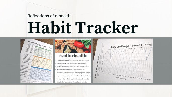 Reflections of a health habit tracker