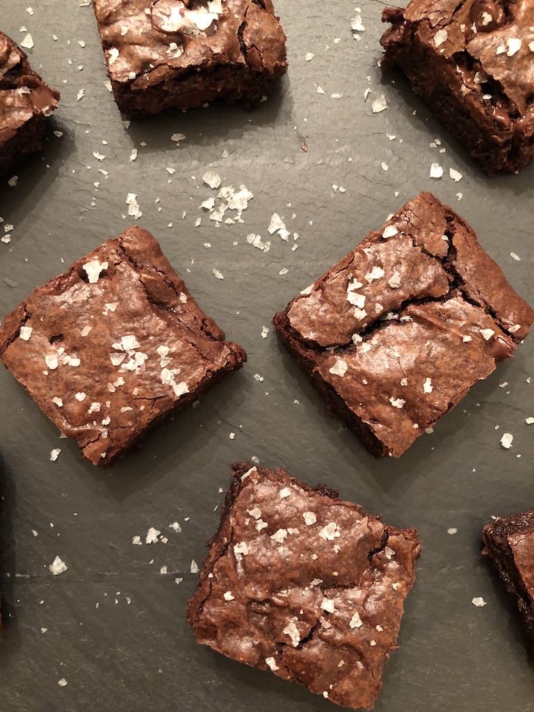 OLIVE OIL BROWNIES WITH SEA SALT
