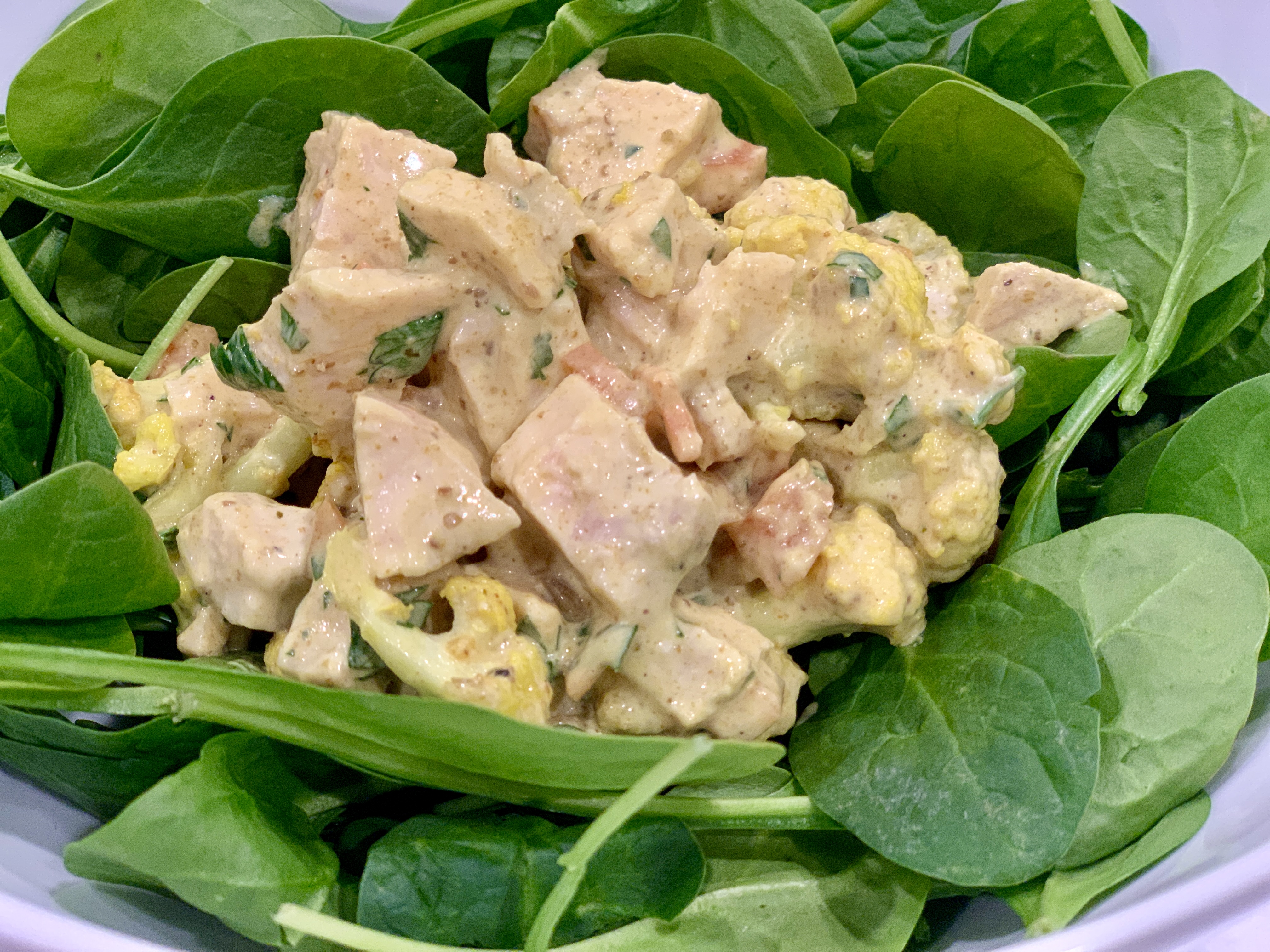 CAULIFLOWER CHICKEN CURRY SALAD
