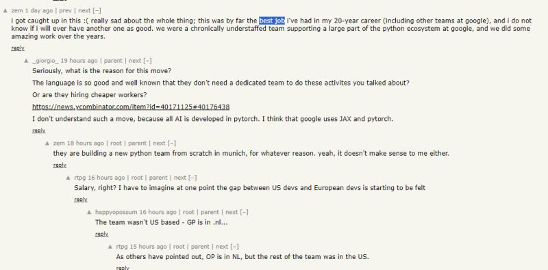 Divine Patrick On Linkedin Google Allegedly Fired It S Whole Python Team Python Developers - Full HD Light Arts for Desktop
