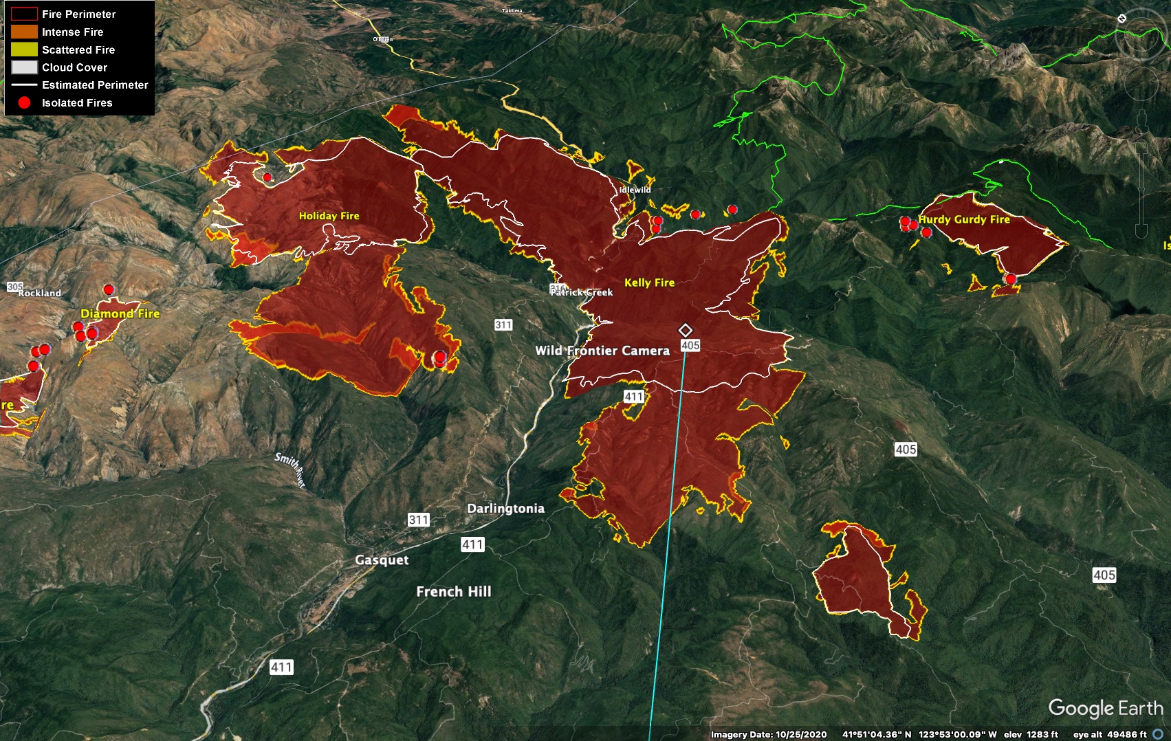 Map of wildfires in california maps: tracking the wildfires around los