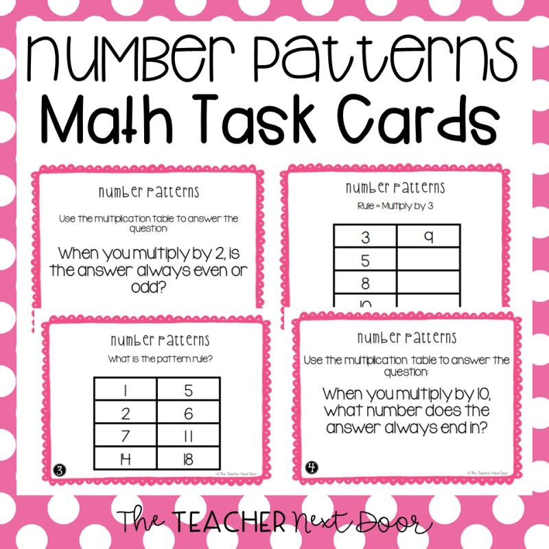 Math Patterns Task Cards Math Patterns Patterns Task Cards Student - Light Textures - Professional Ultra HD Collection