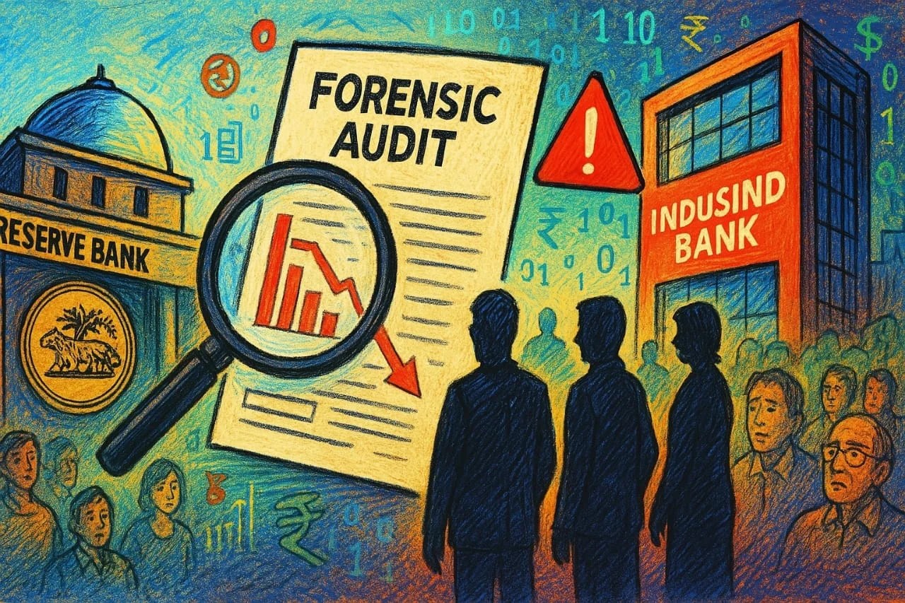 RBI Initiates Detailed Forensic Investigation at IndusInd Bank to Establish Accountability of Senior Management and Audit Firm