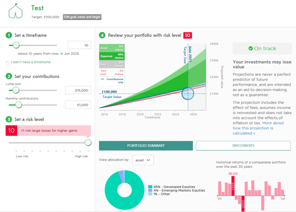 nutmeg interface (Ready-Made Portfolios – Hargreaves, Fidelity & Nutmeg)