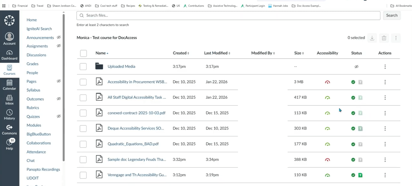DocAccess allows you to convert multiple Canvas files at once into accessible HTML
