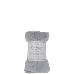 Cosy Wheat Pillow (Plush - Fluffy Grey) (Lavender Scented) - 45 x 13cm
