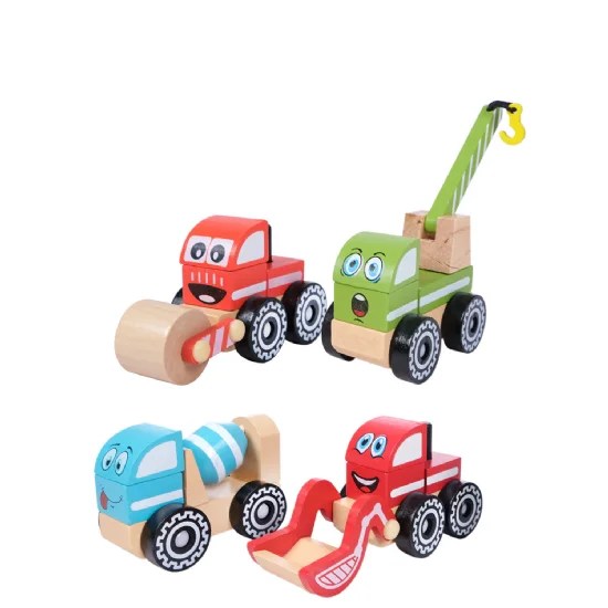 Wooden Pull Along Construction Toys (Assorted) - 12 x 7cm