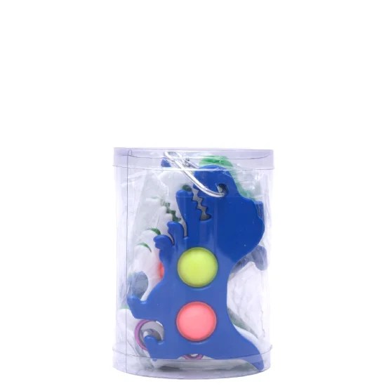 Kids Dinosaur Pop It Toy Keyring - Assorted